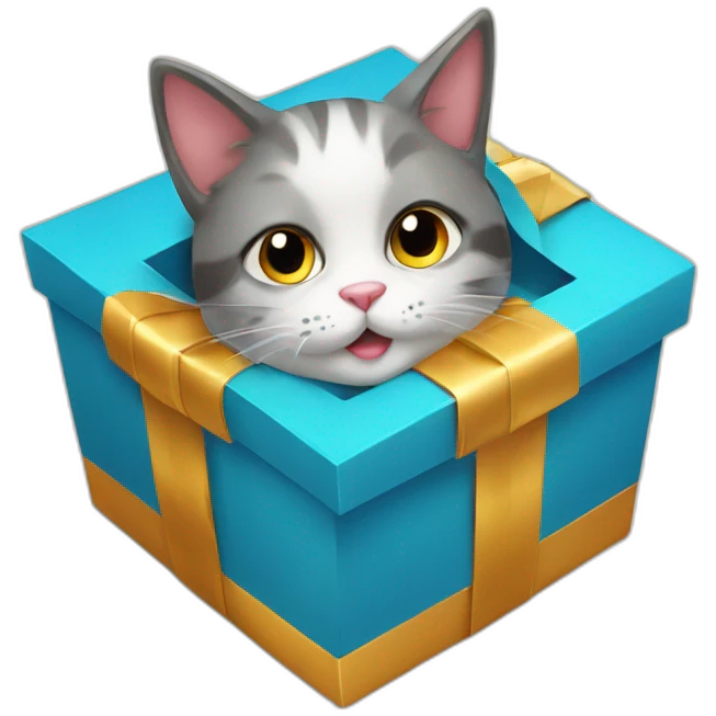 cat in gift box emoji