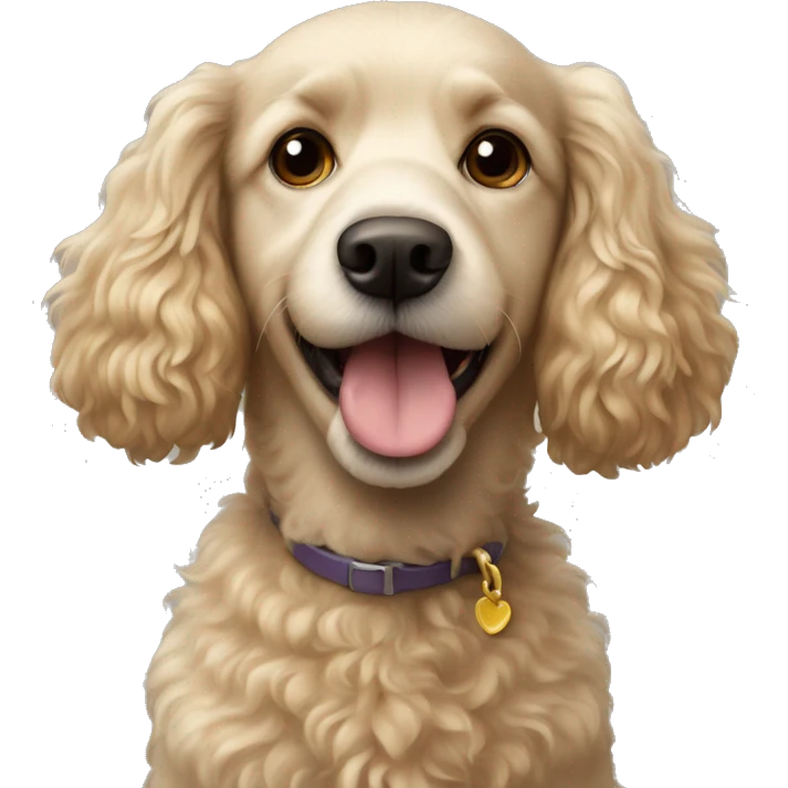 poodle and golden retriever mix dog emoji