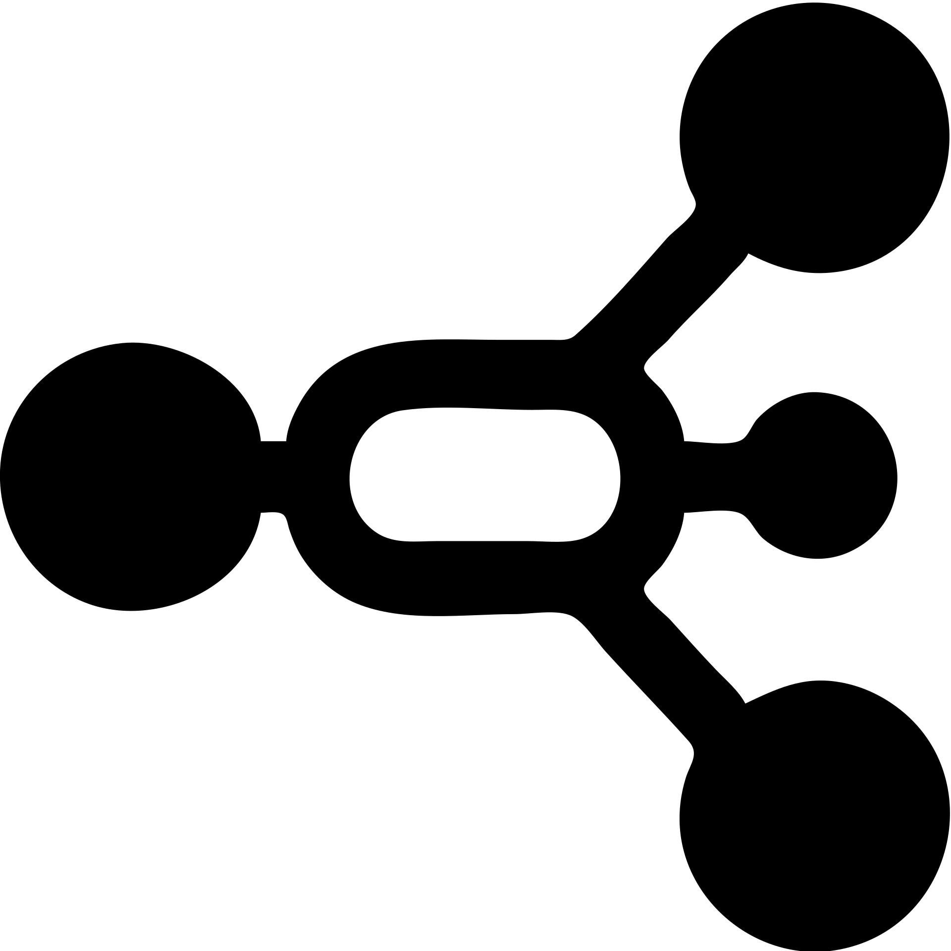 icon for "Supply Chain Experience" in black filled style, abstract representation, interconnected nodes emoji