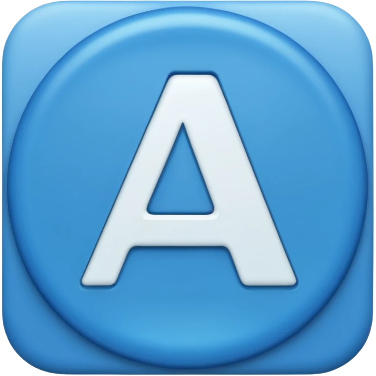 Letter A fun emoji