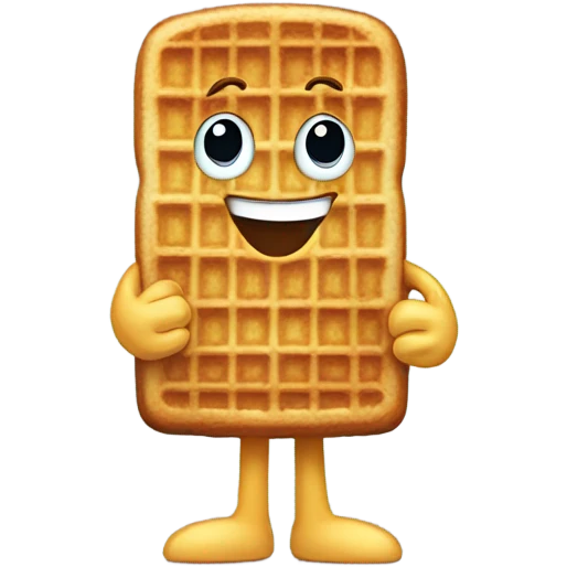 waffle with legs emoji