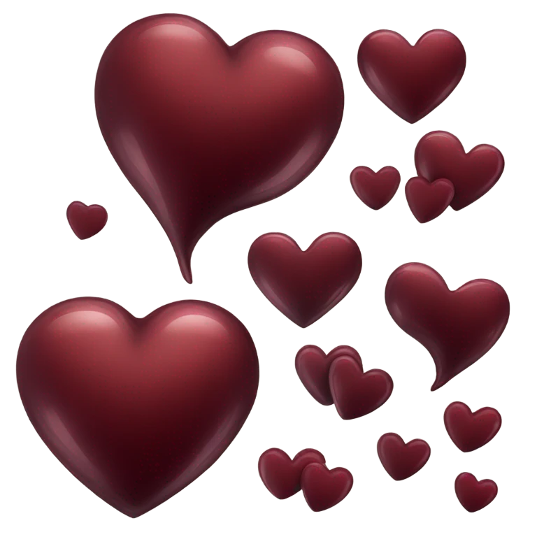 dark red heart emoji