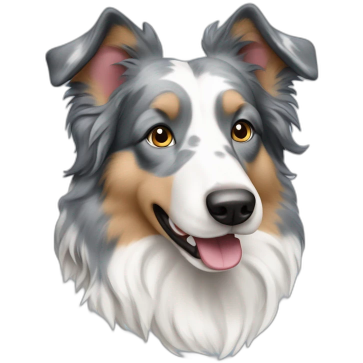 Blue merle Welsh collie emoji