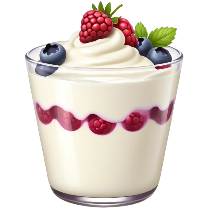 Yogurt with Berries on top emoji