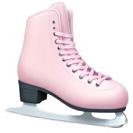 pastel pink ice skates emoji