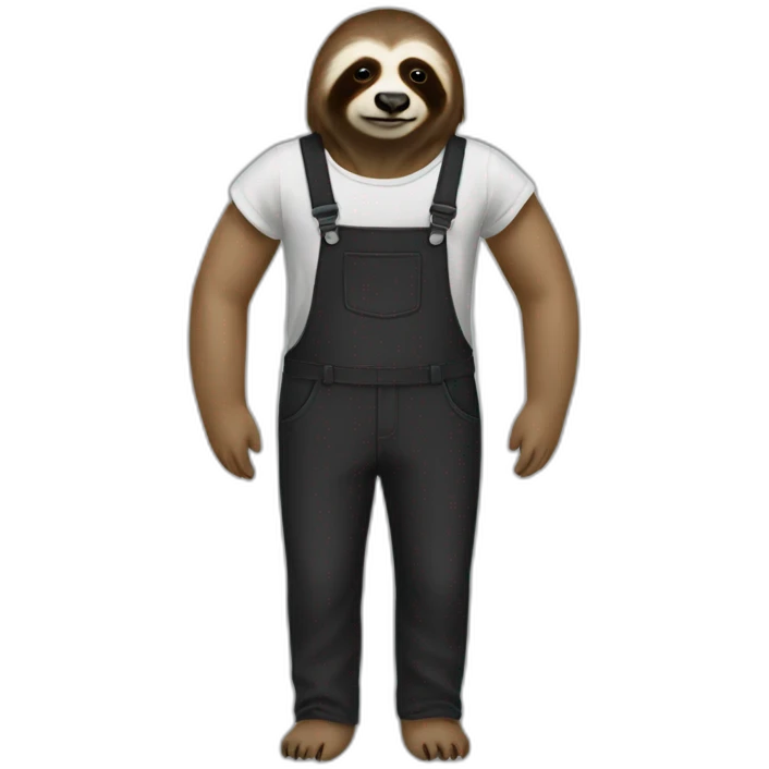 SLOTH WORKER BLACK PANTS emoji