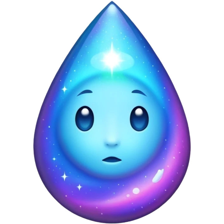 Nebula tear drop emoji
