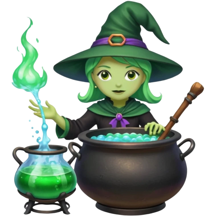 green witch cooking potion emoji