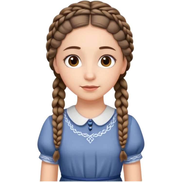 young modest jewish girl braids no headband emoji