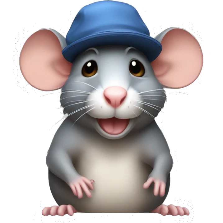 Rat wearing hat emoji