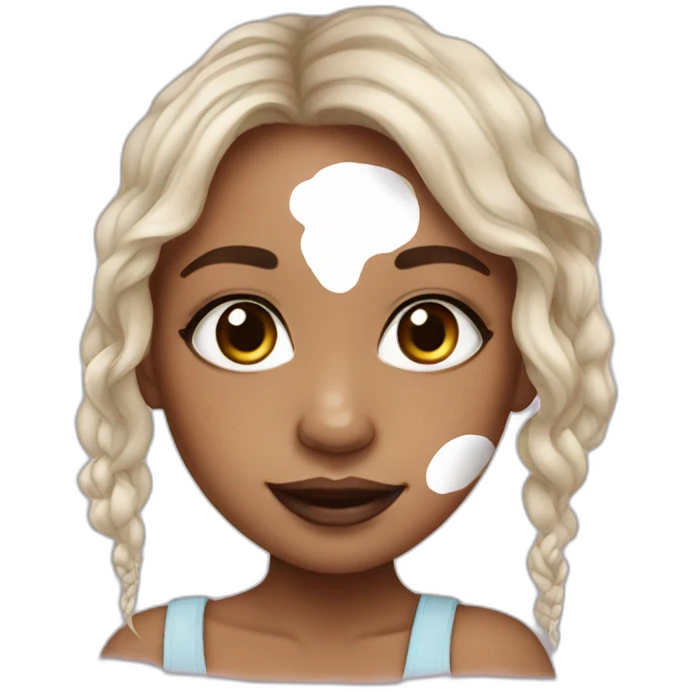 vitiligo girl emoji