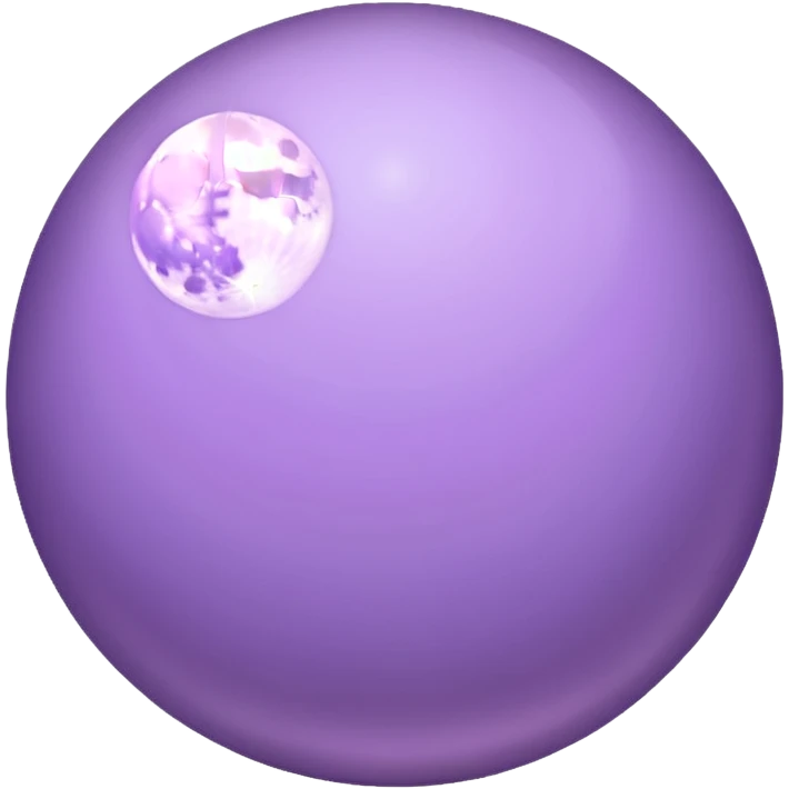 realistic looking lilac moon emoji