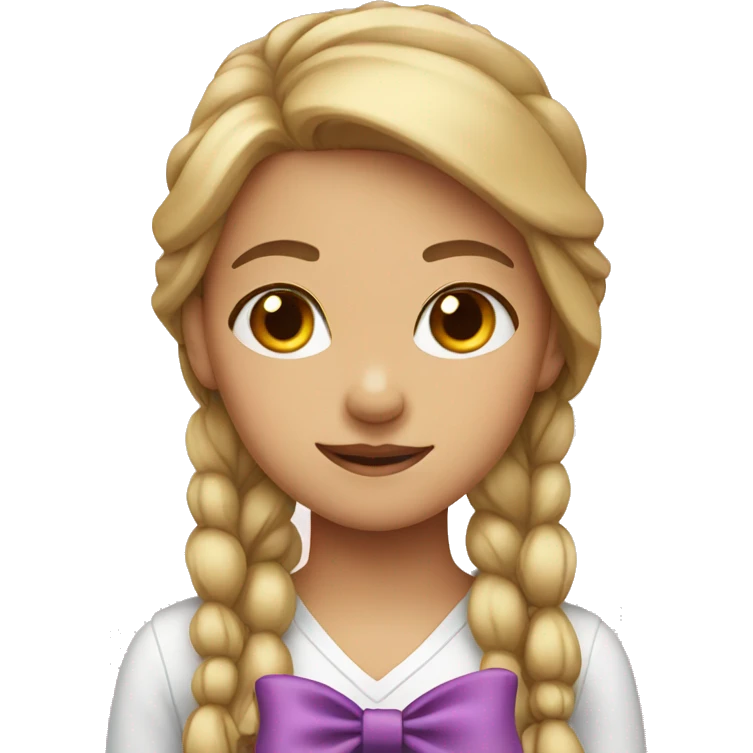 Girl with bow emoji