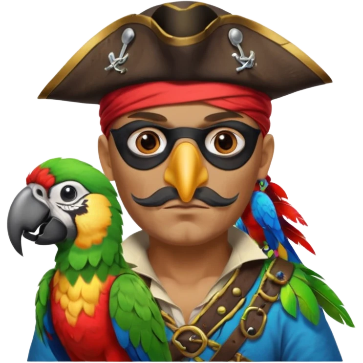 pirate and parrot emoji