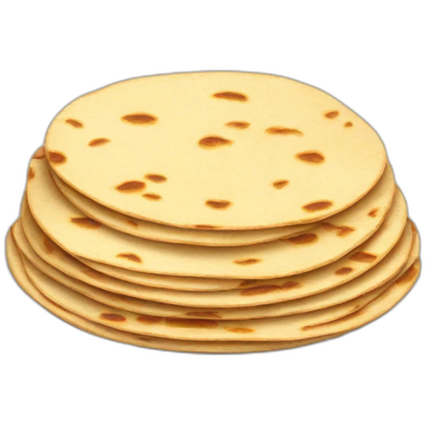 Small Stack of tortillas with some grill marks emoji