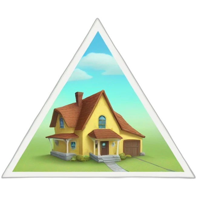 house of spongebob, but the house is a triangle emoji