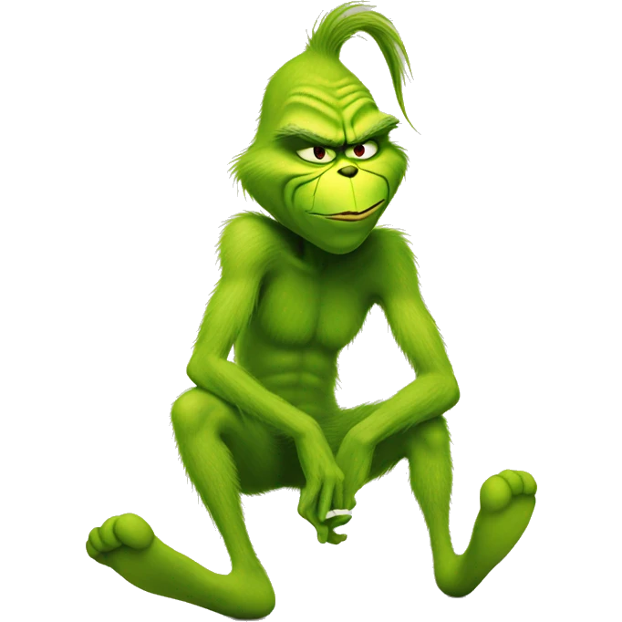 the grinch with broken knees emoji