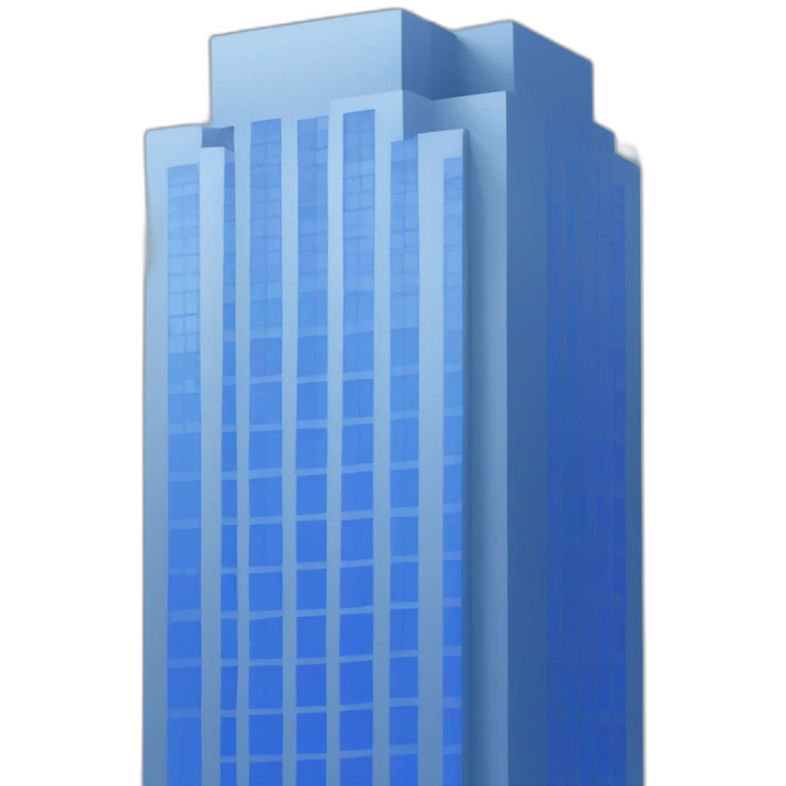 All blue skyscraper, solid blue emoji