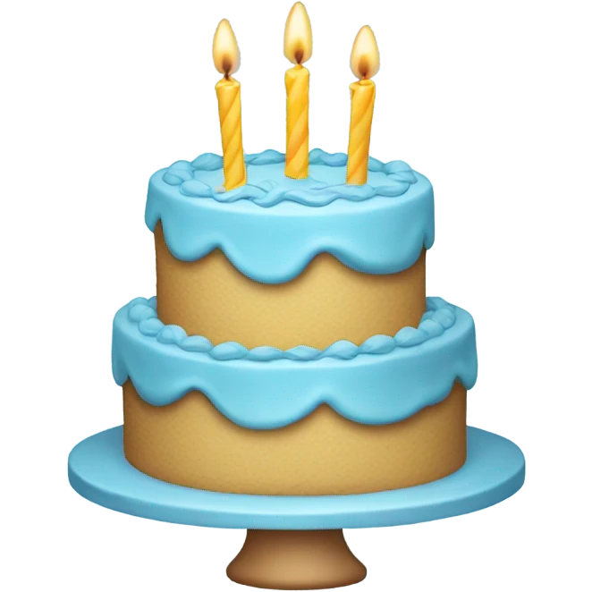 Light blue birthday cake  emoji