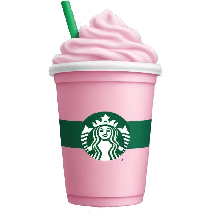 Baby pink Starbucks drink emoji