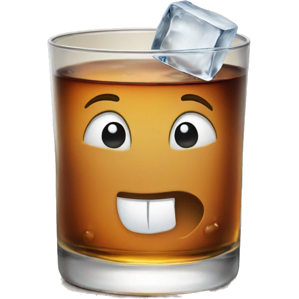 Whiskey with ice emoji