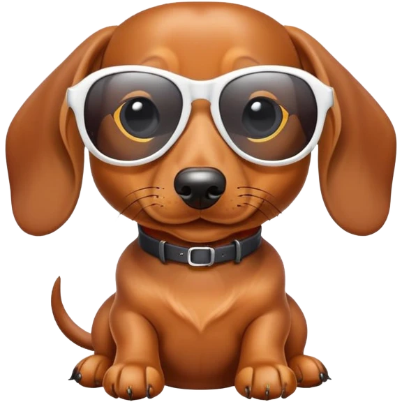 Dackel trägt sonnenbrille emoji