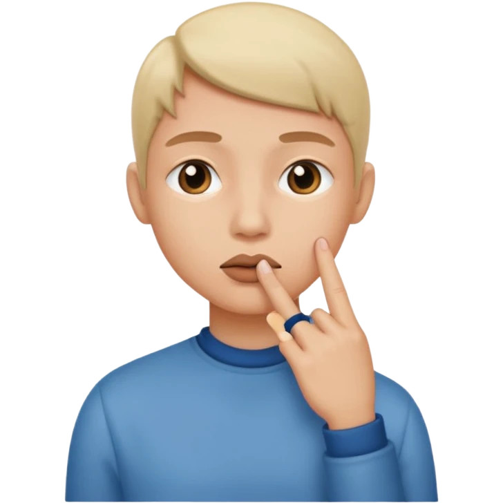 shhh one finger emoji
