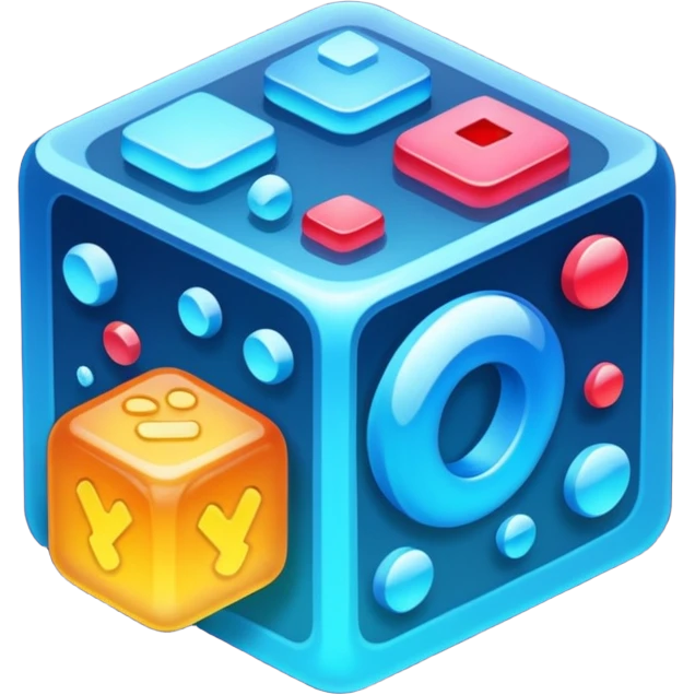 Una representación de materia y bits emoji