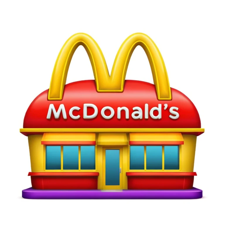 Neon McDonald’s restaurant  emoji