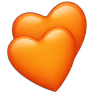 two orange hearts emoji