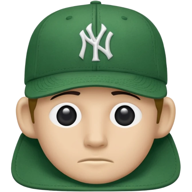 new york Yankee green cap emoji