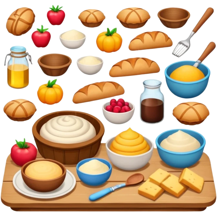 hobby baking ingredients emoji