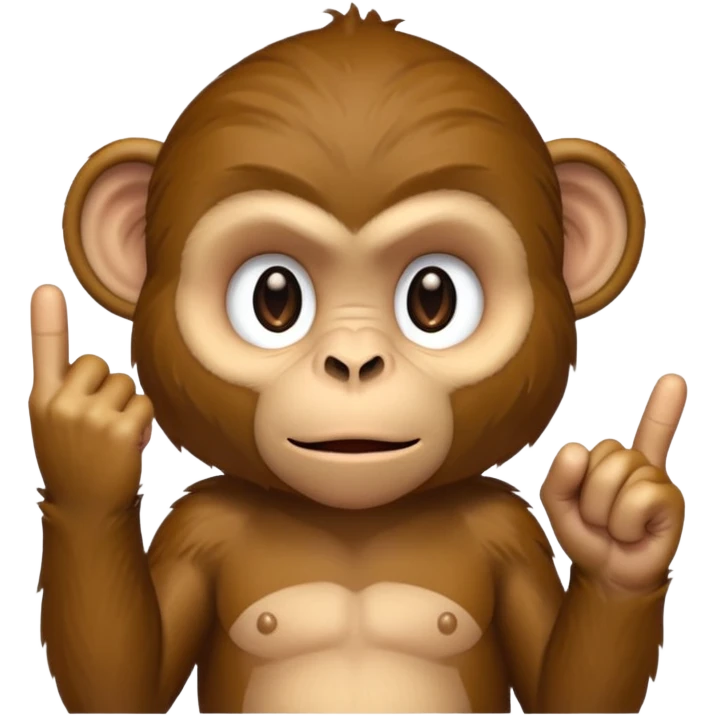 Monkey showing middle finger emoji