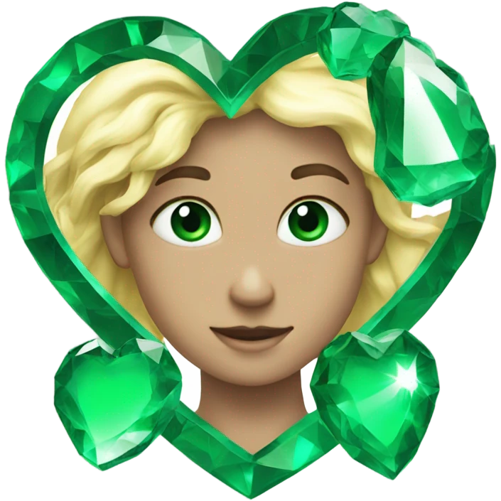 Emerald green heart emoji