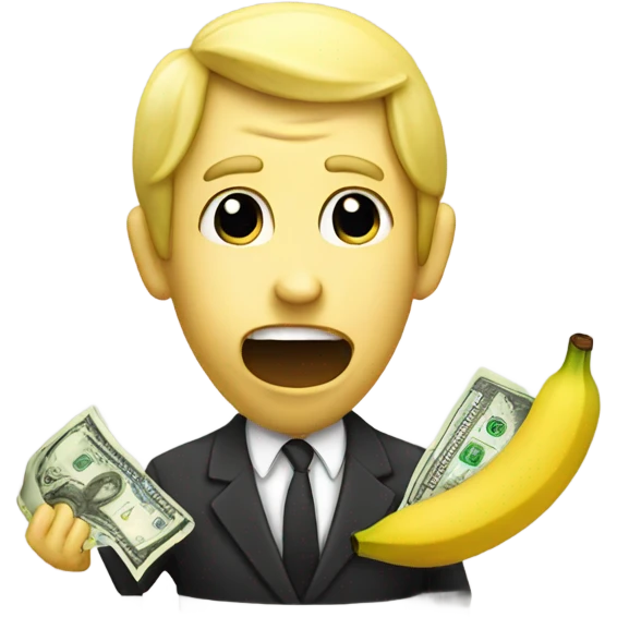 Money eating banana  emoji