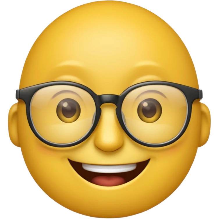 yellow emoji in glasses emoji
