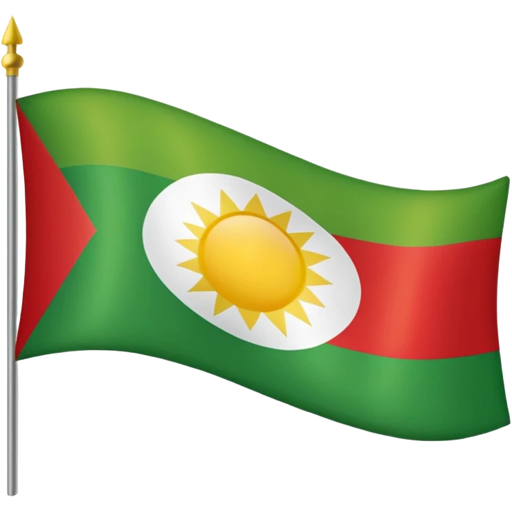 kurdistan flag without the pole like every other flag emoji emoji
