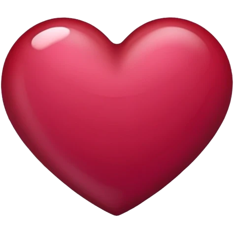 Deep-red mauve-red heart shape emoji