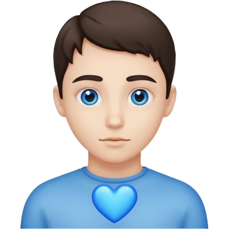 Blue heart eyes emoji