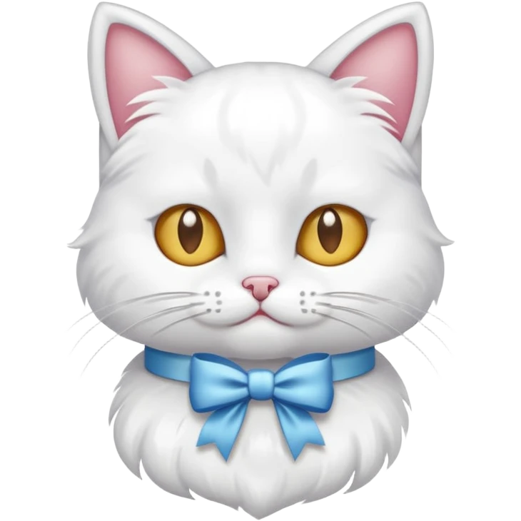 cat with white bow emoji