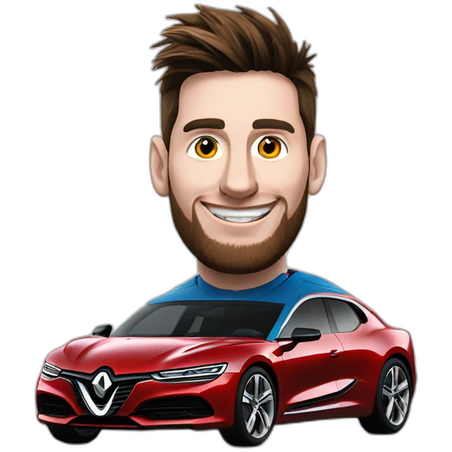 Messi sur Renault emoji
