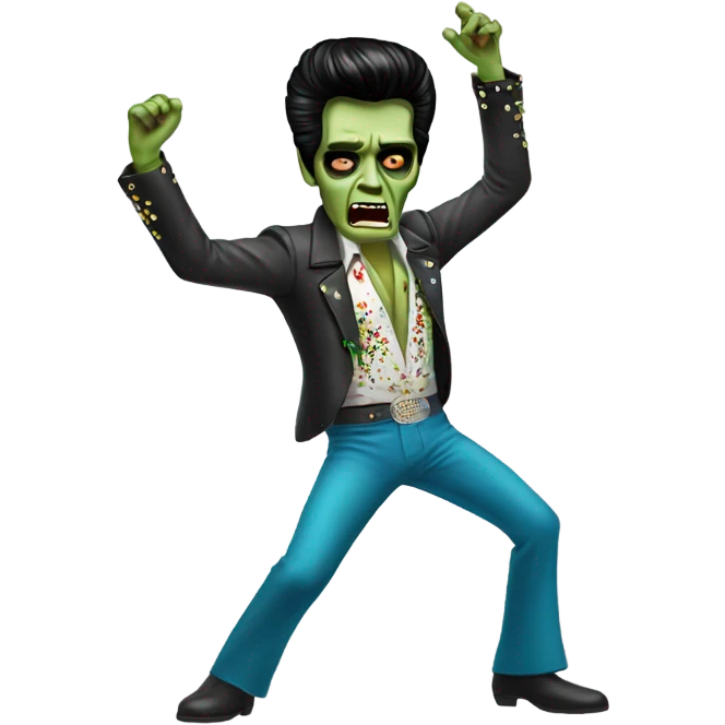 elvis zombie dancing emoji