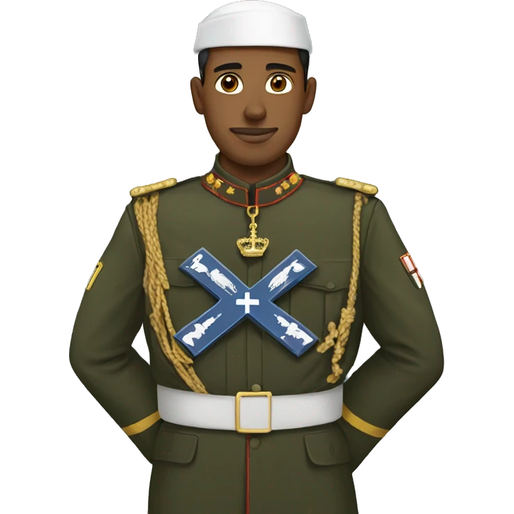 Military with an Orthodox cross emoji
