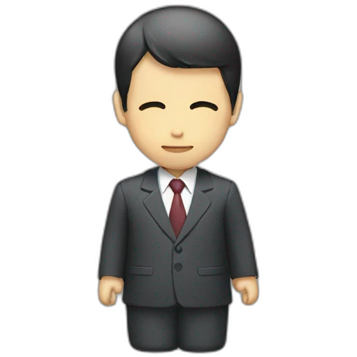 japanese bowing man wearing suits emoji