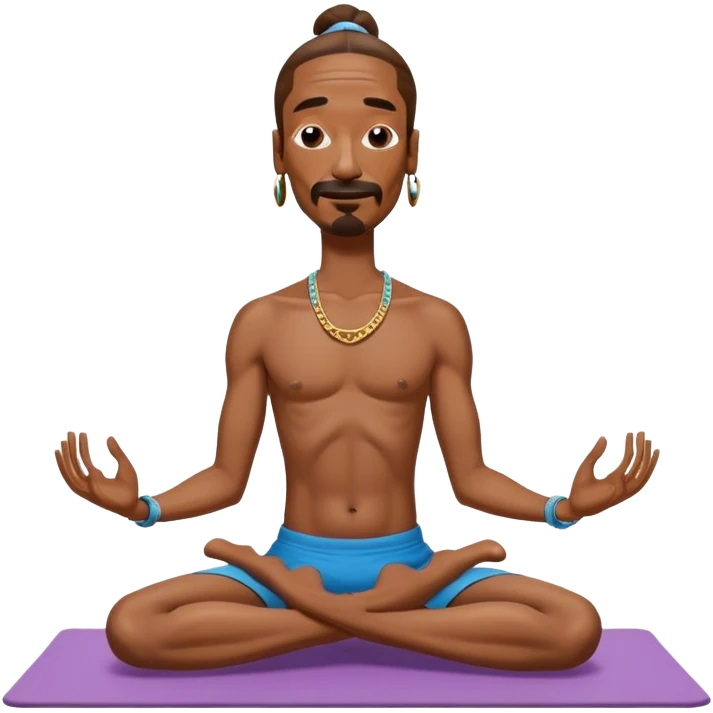 Snoop dog doing yoga emoji