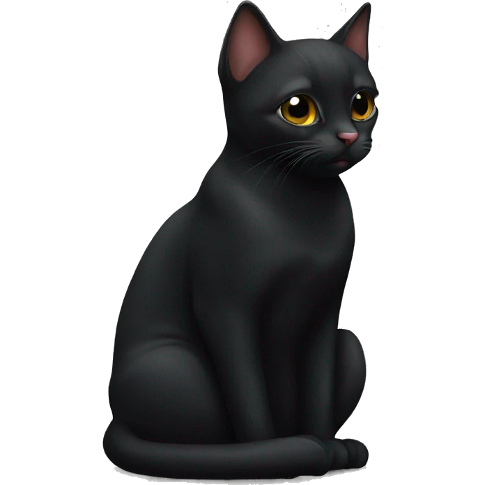 Black cat kiss emoji