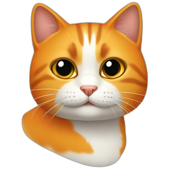 Gato naranja coqueto emoji
