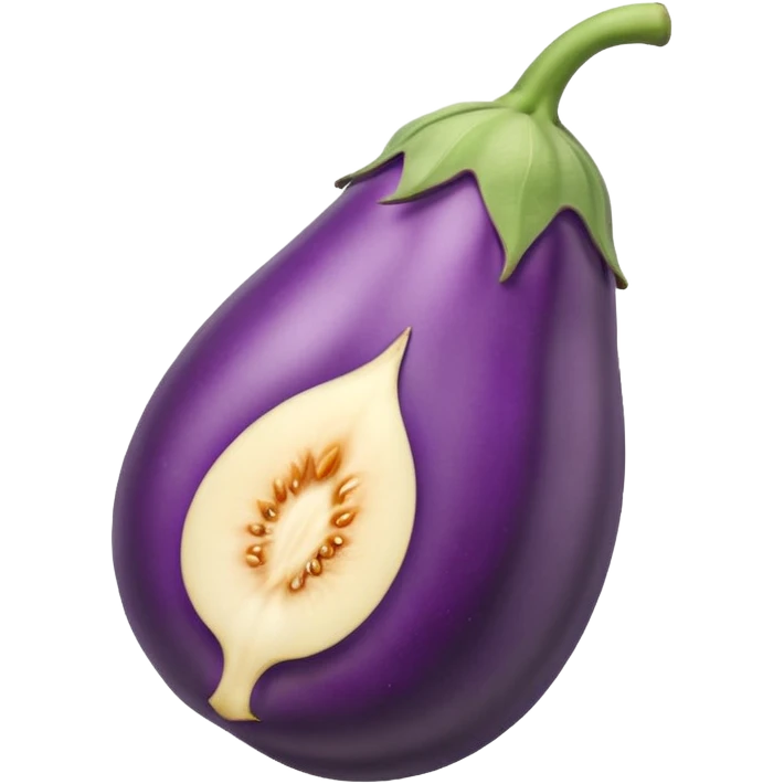 Eggplant in peach milk emoji