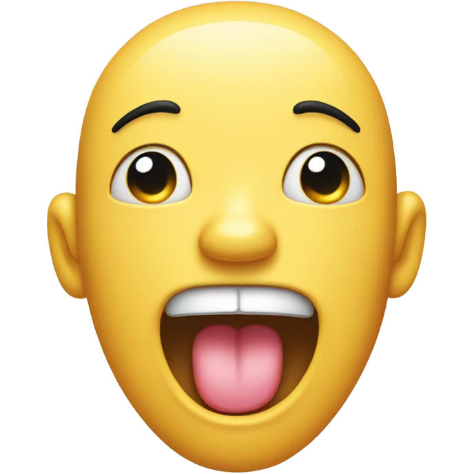 Tongue out emoji groaning face emoji