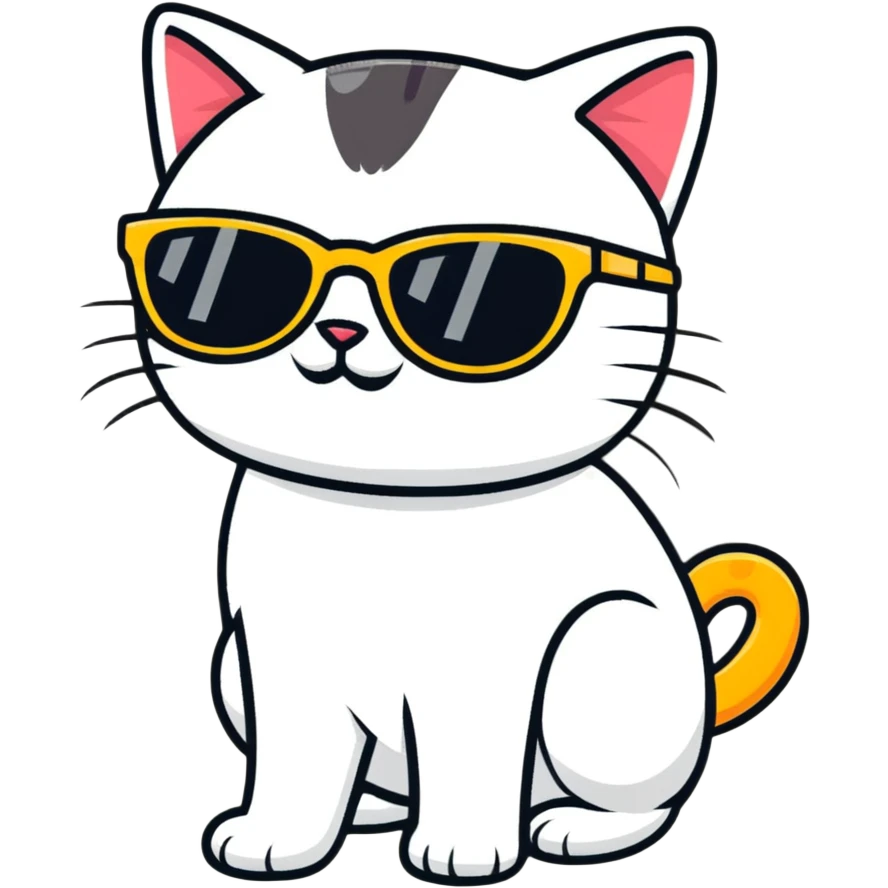 Cat with sunglasses emoji